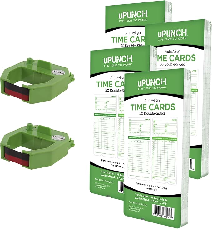 uPunch 2 Pack Ribbon/200 Card Combo by uPunch