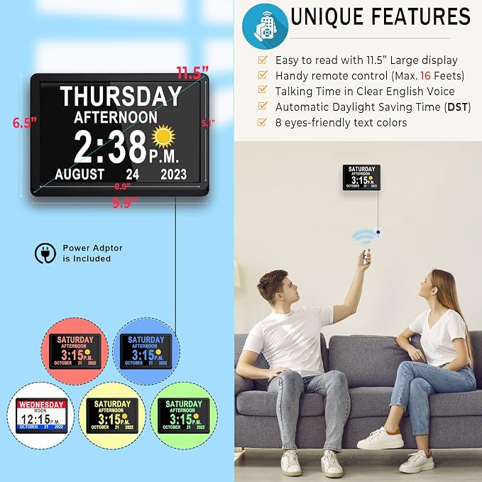 11.5 Inch Extra Large Digital Clock - Image 5