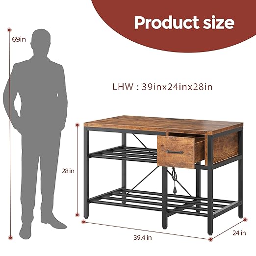 3D Printer Stand with Filament Storage – Heavy Duty Metal 3D Printer Table with - Image 2