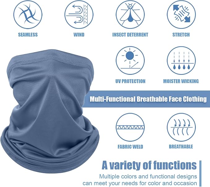 Geyoga 6 Pieces Summer UV Protection Cooling Neck Gaiter Face Clothing Neck - Image 3