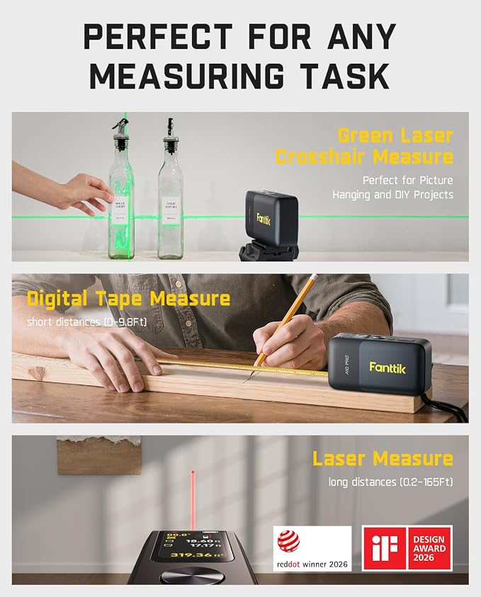 Fanttik A10 Apex 3-in-1 Digital Laser Tape Measure - Image 8