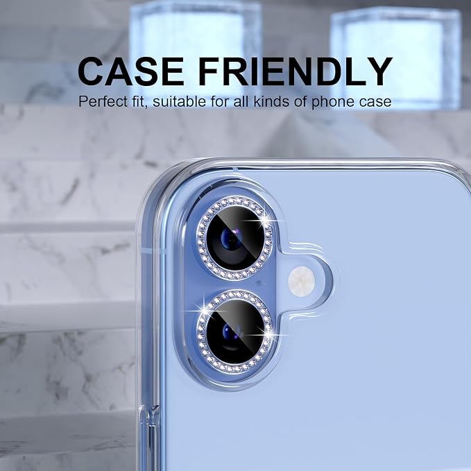 Choiche Compatible for iPhone 17 Camera Lens Protector Bling, 9H Tempered Glass - Image 4