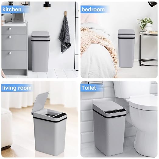 Anborry Smart Touchless Bathroom Trash Can 2.2 Gallon Automatic Motion Sensor - Image 7