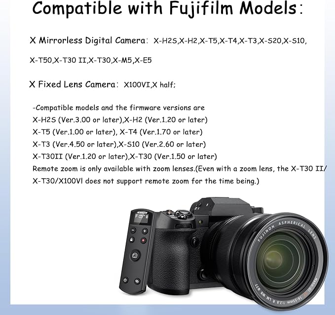 for Fujifilm Camera Rechargeable Shutter Release, AODELAN Wireless Remote - Image 2