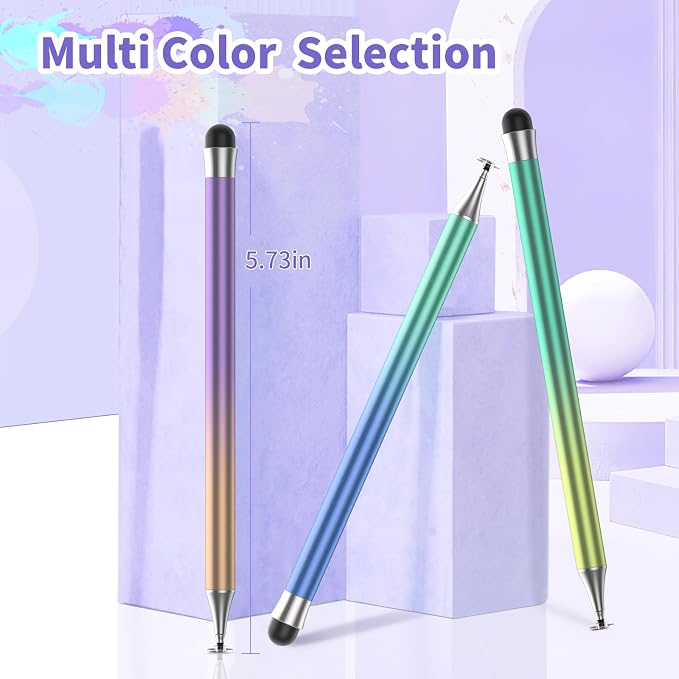 Stylus Pens for Touch Screens, Round Disk Tip Stylus Pen for iPad Compatible - Image 2