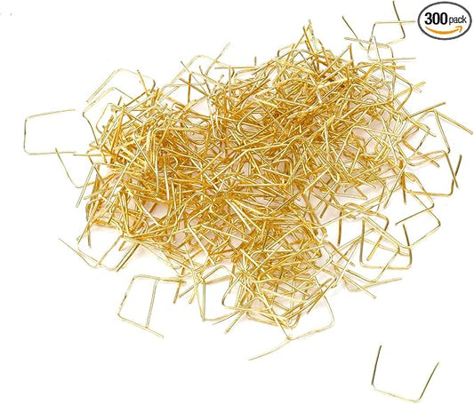 300PCS Copper Bright Gold Chandelier Connectors Clips, 0.57inch Length Mini by Tighall