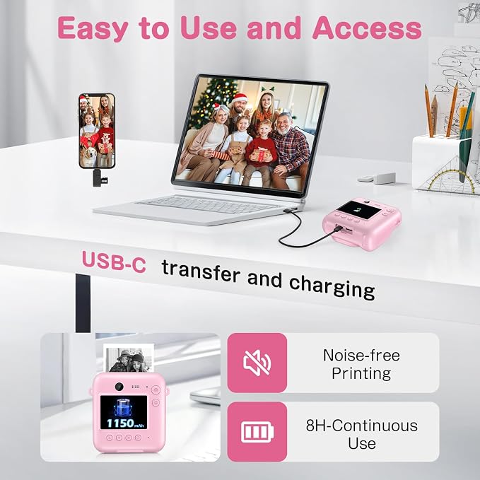 Kids Camera Instant Print, Dual-Lens 48MP Digital Camera - Image 6