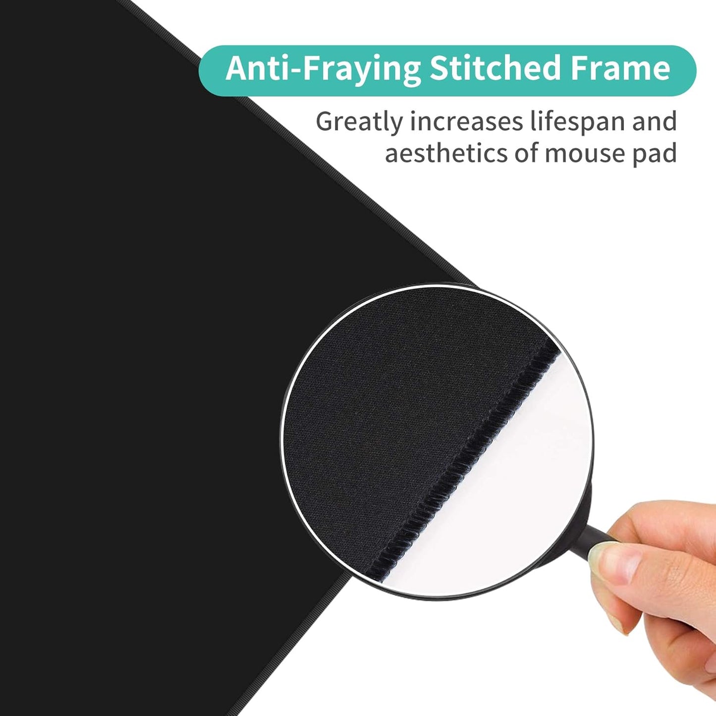 Dynippy Thin Extended Gaming Mouse Pad with Stitched Edges Large Mousepad Long XXL Keyboard and Mouse pad Desk Mat for Gaming Office & Home - Galaxy Space (Beach)