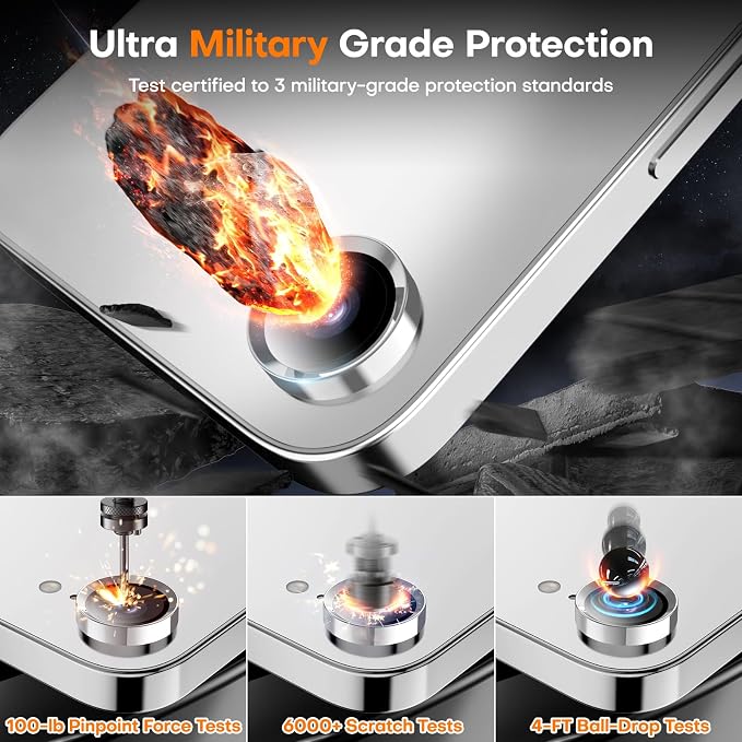 for iPhone 16e/iPhone 17e Camera Lens Protector, Tempered Glass Screen - Image 5