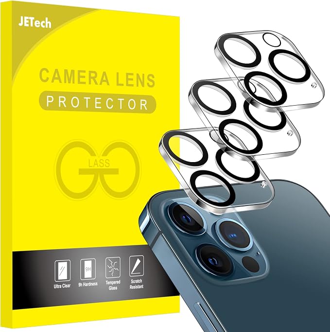 JETech Camera Lens Protector for iPhone 12 Pro 6.1-Inch, 9H Tempered Glass by JETech