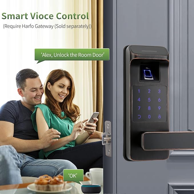 Smart Door Lock, Heavy Duty 5 in 1 Keyless Entry Door Lock, Full App Control - Image 4