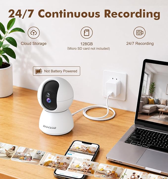 CiKiKWVO 2K Wi-Fi Indoor Security Camera, 3MP Camera - Image 5