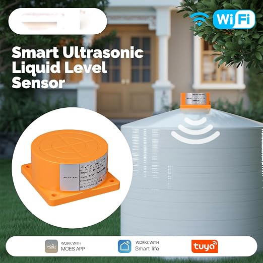 Smart WiFi Water Level Sensor, Precision Ultrasonic Liquid Tank Monitor - Image 2