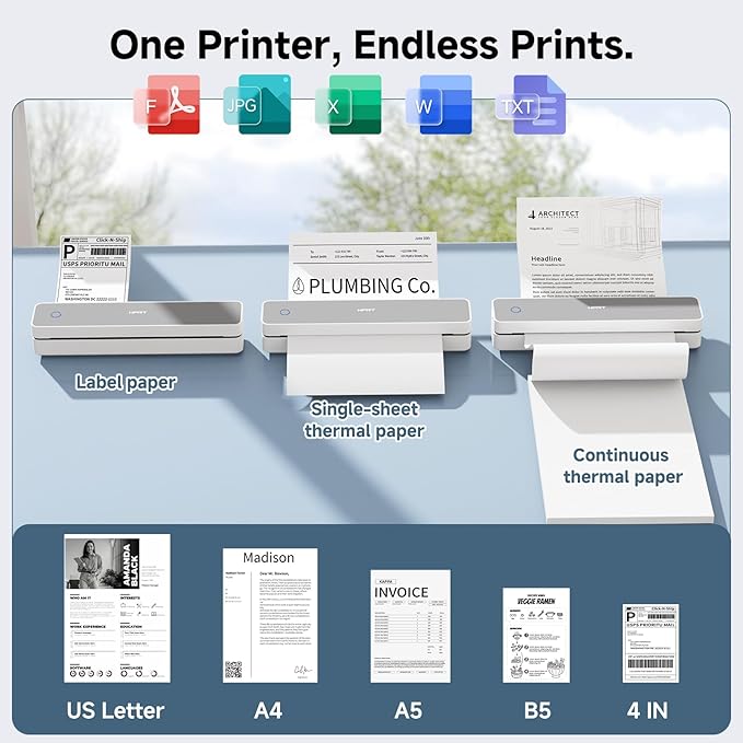 HPRT Inkless Portable Printer Wireless - Image 4