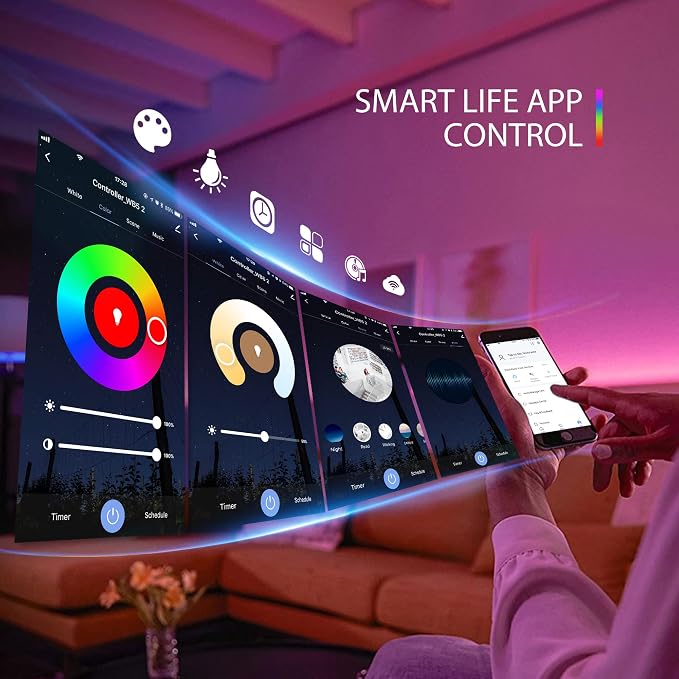 WB5 RF WiFi Bluetooth LED Strip Controller RGB CCT RGBW 5in1 Dimmable Compatible - Image 4