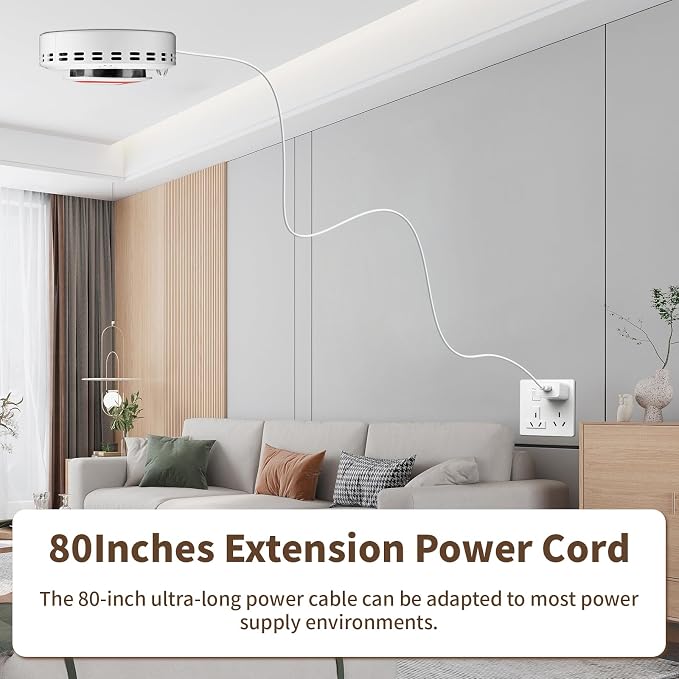 2in1 Cigarette Detector with Remote Control, No-Smoking and PM2.5 Alarm with - Image 7