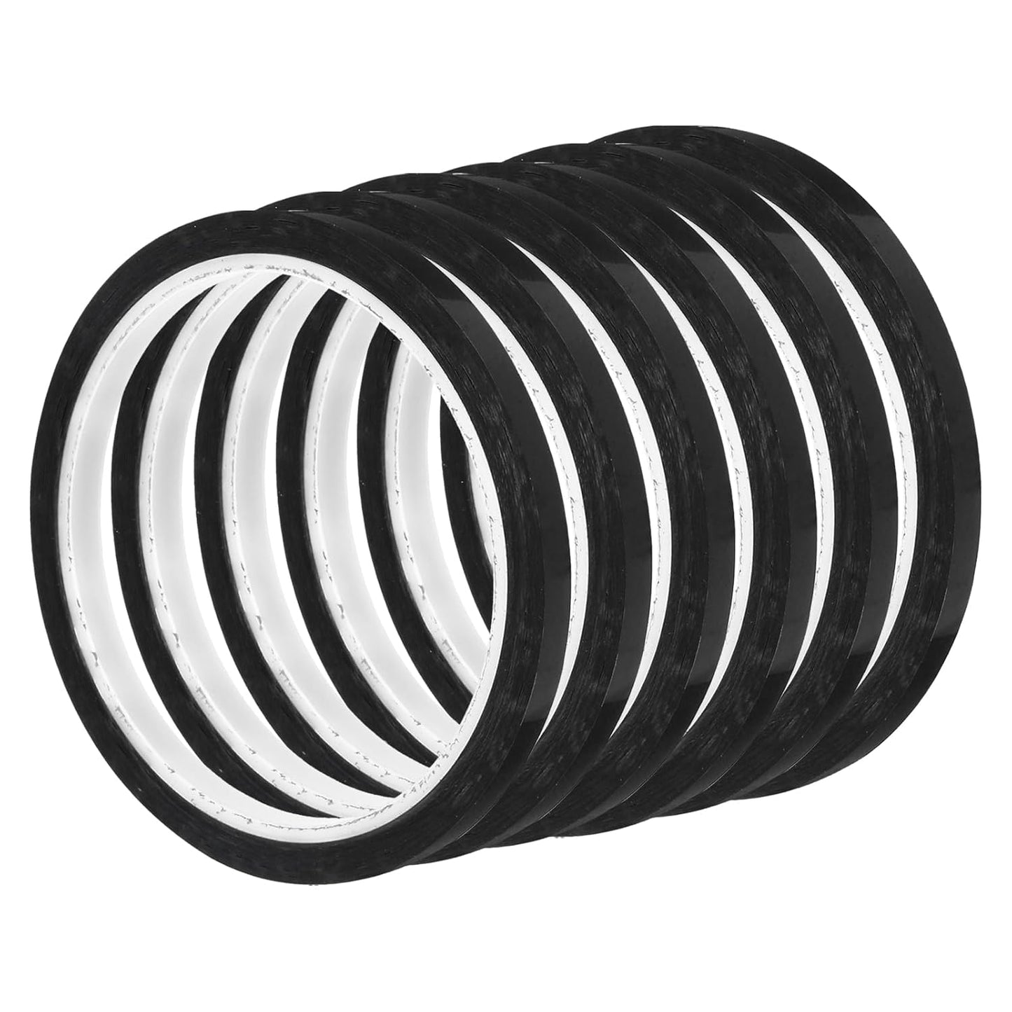 uxcell 6pcs 1/4" x 36 Yard Graphic Tape Whiteboard Grid Marking Tape Pinstripe Chart Line, Black