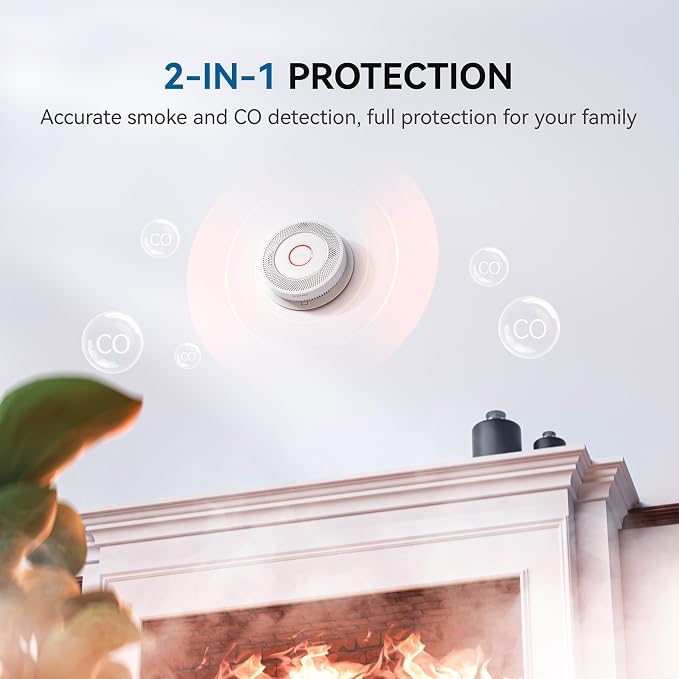 SITERWELL Hardwired Interconnected Smoke and Carbon Monoxide Detector, 10 Year - Image 6