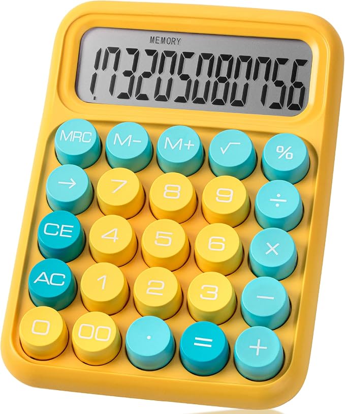 Mr. Pen- Mechanical Switch Calculator, 12 Digit Large LCD Display, Colorful by MrPen