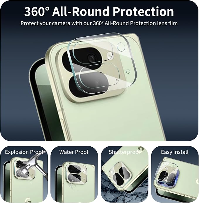 4-Pack Camera Lens Protector for Google Pixel 10 Pro Fold, Tempered Glass - Image 4
