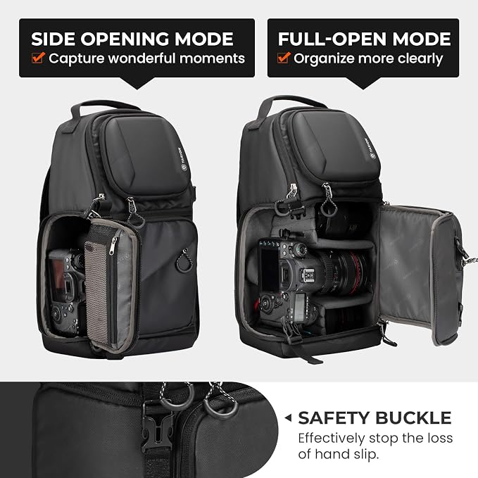 TARION Camera Backpack Sling Bag - 9L Compact Camera Bag 2-in-1 Waterproof - Image 4