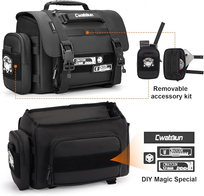 Cwatcun Camera Sling Bag, Waterproof Multifunction Photography Tactica Camera - Image 4