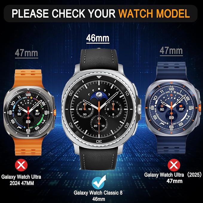 SiHPuoy 4 Pack for Samsung Galaxy Watch 8 Classic 46mm Screen Protector - Image 2