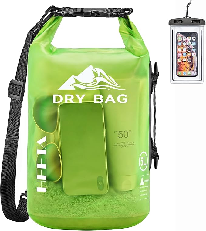 HEETA Dry Bag Waterproof for Women Men, 5L/10L/20L/30L/40L Roll Top Lightweight by HEETA