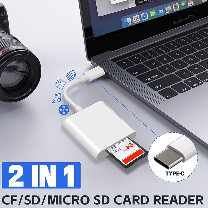 USB C SD Card Reader, Type C SD Card Reader, Supports SD and MicroSD Memory - Image 3