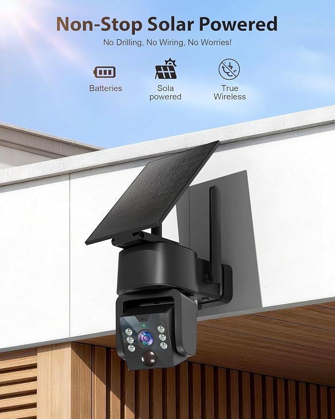 5G & 2.4G Wi-Fi Outdoor Camera Wireless, Solar Security Cameras Wireless Outdoor - Image 2