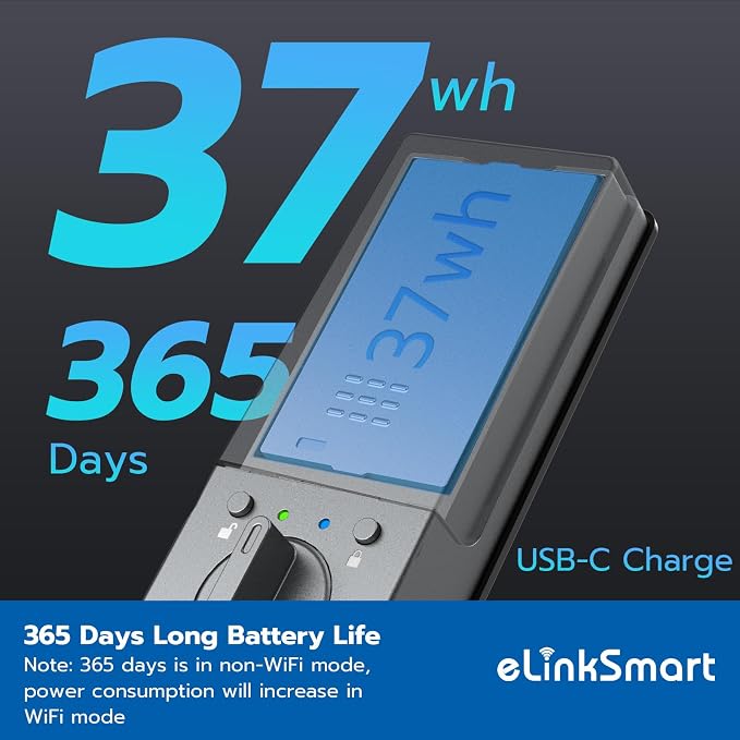 eLinkSmart Fingerprint Keyless Entry Door Lock - Image 6