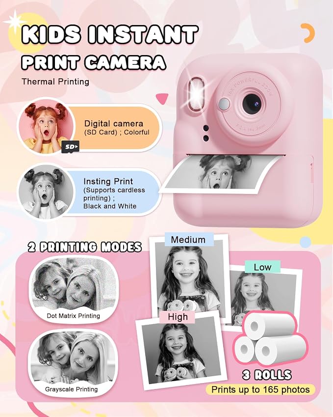 JOYJAM Kids Camera Instant Print, Upgrade Dual-Lens Selfie Digital Camera - Image 3