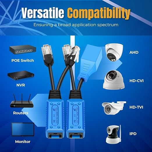 TNP RJ45 Ethernet Cable Combiner/Splitter Kit, 2 Male to 1 Female & 1 Male 1 - Image 4
