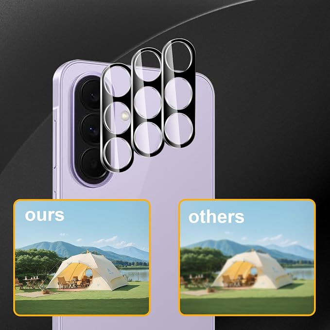 3 Pack Camera Lens Protector for Samsung Galaxy A57/A37 5G, Tempered Glass - Image 6