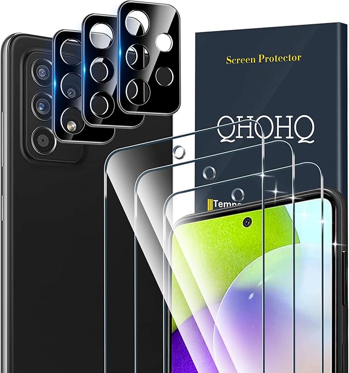 QHOHQ 3 Pack Screen Protector for Samsung Galaxy A52 4G/5G by QHOHQ