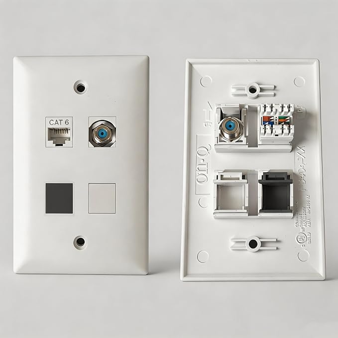 Jadaol 50-Pack Blank Keystone Jack Inserts, Keystone Port Dust Covers, Filler - Image 6