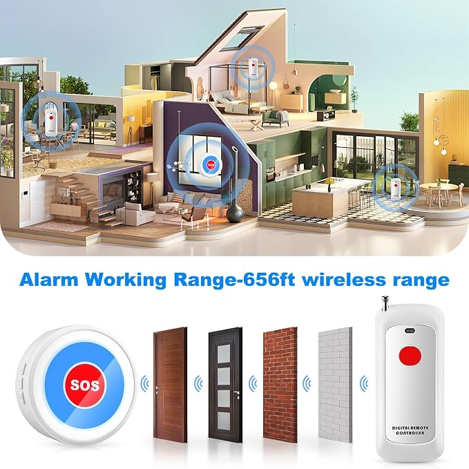 Life Alert System No Monthly Fee, Caregiver Pager Call Button - Image 5