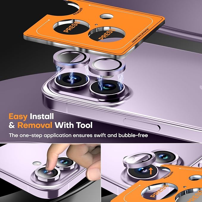 Camera Lens Protector for iPhone 17/iPhone 16/iPhone 16 Plus, Sapphire Glass - Image 6