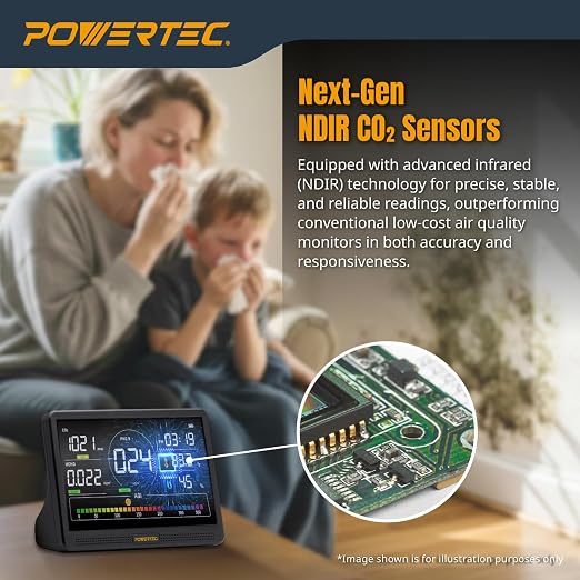 POWERTEC AD1001 Air Quality Monitor - Image 5