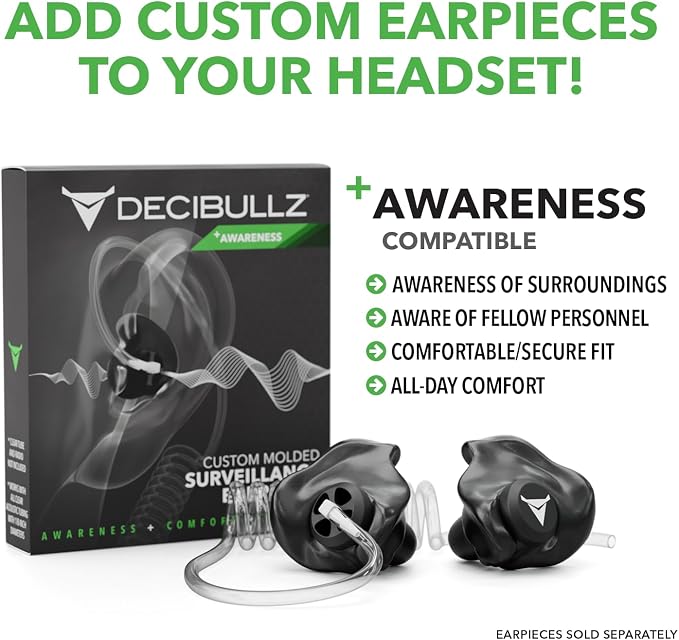 Decibullz 2-Way Surveillance Acoustic Tube Headset, K1 Earpiece Audio Set - Image 5