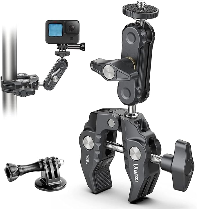 ULANZI Super Clamp Camera Clamp Mount Monitor 360° Ballhead Magic Arm Double by ulanzi