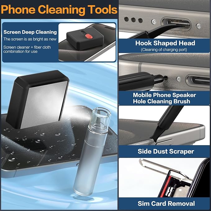 34-in-1 for iPhone Cleaning Kit, Sunoyar Airpods Cleaning Kit Multi-Functional - Image 4