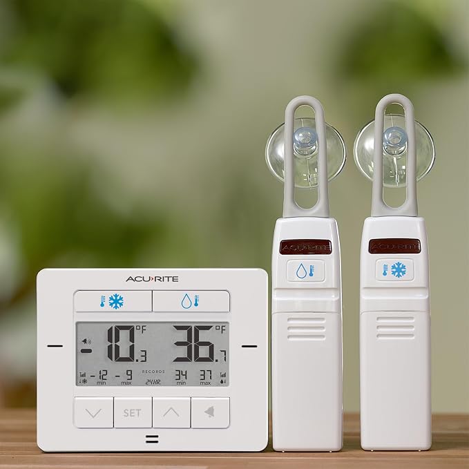 AcuRite Matte White Digital Wireless Fridge and Freezer Thermometer - Image 5