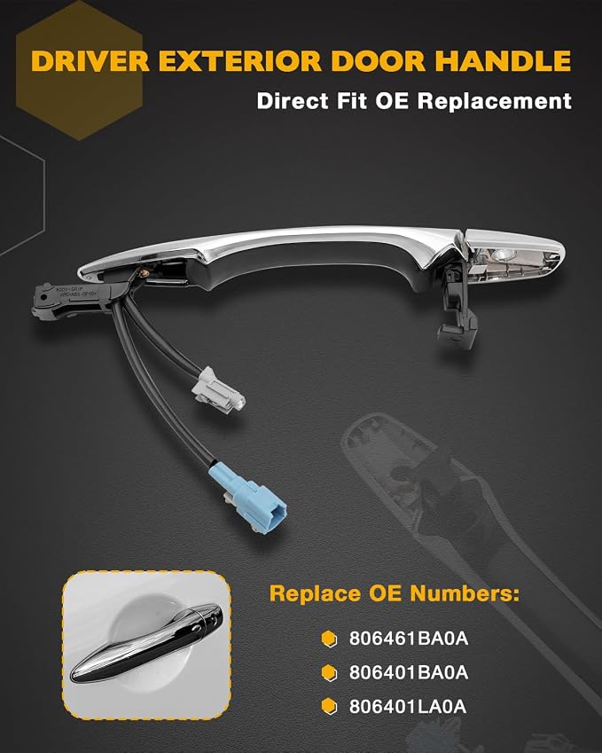 Driver Door Handle, Compatible - Image 3