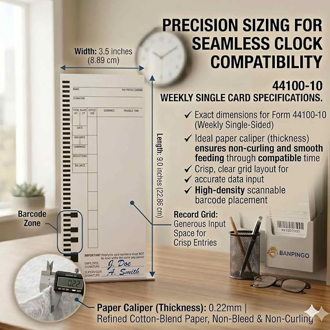 44100-10 Employee Time Cards, – Compatible - Image 2
