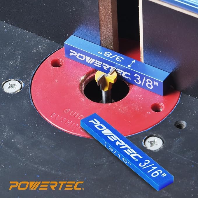 POWERTEC Setup Blocks Height Gauge 15pc Set, Router Table Setup Bars - Image 2