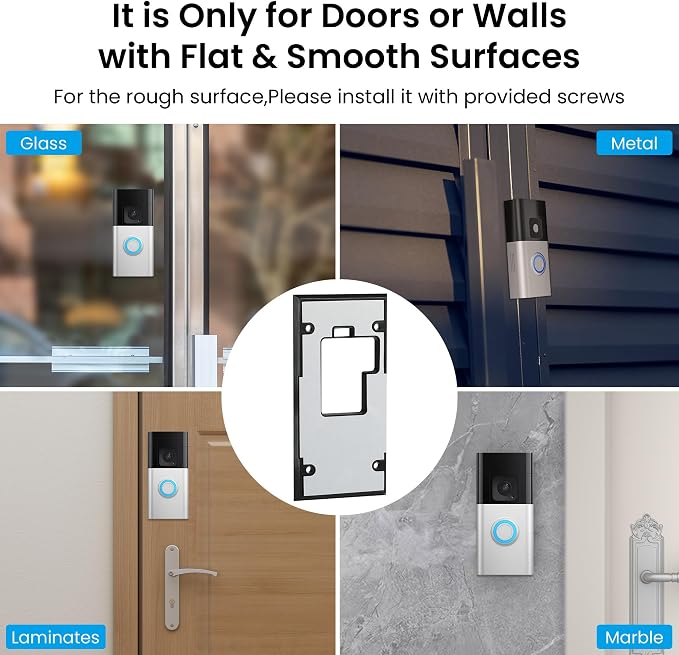 No-Drill Adhesive Video Doorbell Mount Compatible - Image 4
