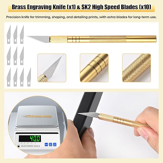 3D Printer Tool Kit, Premium Black & Gold 40-Piece 3D Printing Tool Set - Image 3