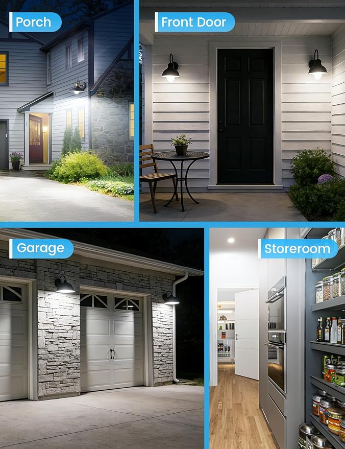 Motion Sensor Light Bulbs Outdoor 4 Packs 13W Security LED Bulb, Indoor E26 - Image 9