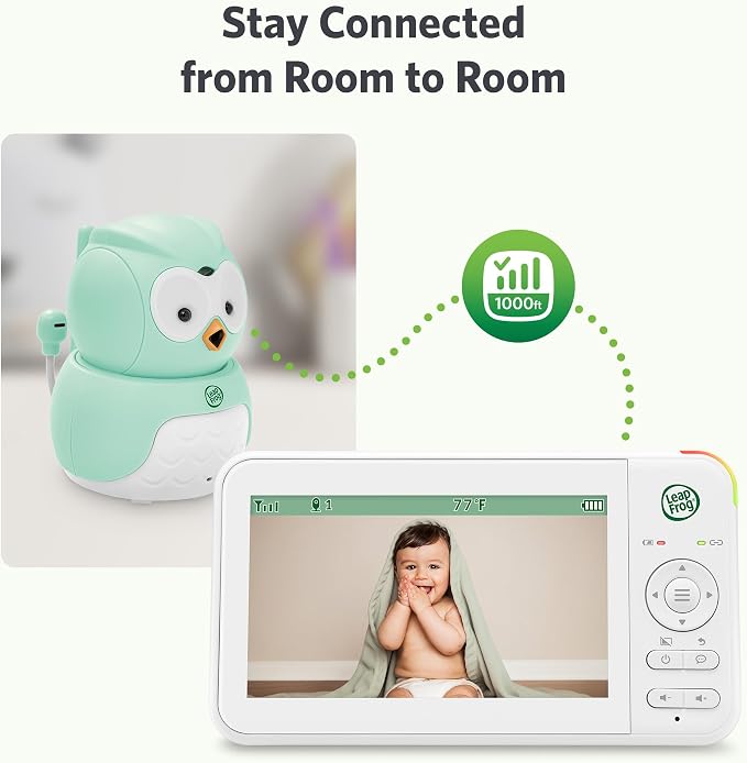 LeapFrog LeapView Twoo Video Baby Monitor, 5-Inch Screen, 360° Coverage Owl - Image 12